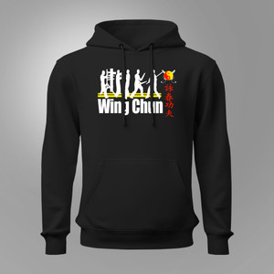 New Grand Master Ip Man Wing Chun Tsun Kungfu Silhouette Black Hoodie