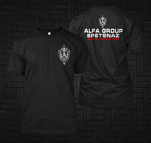 Russian Spetsnaz Alfa Alpha Unit Counter Terrorist Special Elite Forces Black T shirt Russian Spetsnaz Alfa Alpha Unit Counter Terrorist Special Elite Forces Black T shirt