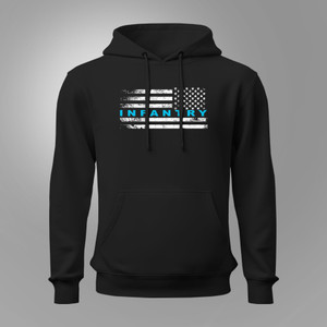 Army Infantry Flag Black Hoodie