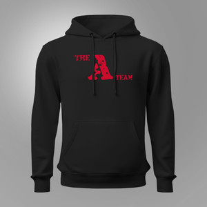 The A Team Retro TV Series Mr. T WORDS ONLY Black Hoodie The A Team Retro TV Series Mr. T WORDS ONLY Black Hoodie