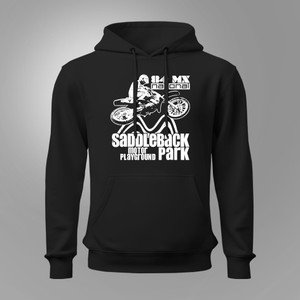 84 Mx National Saddleback Park Motor Playground Black Hoodie