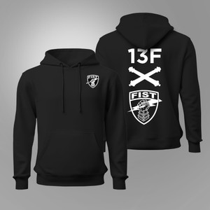 US Army 13F FISTER Black Hoodie