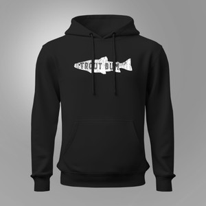 TROUT BUM definition Fly Fishing Black Hoodie TROUT BUM definition Fly Fishing Black Hoodie