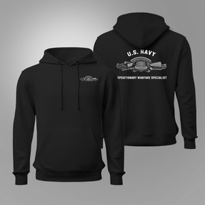 US Navy Expeditionary Warfare Specialist Insignia Black Hoodie