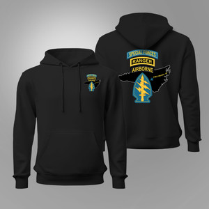 US Army Special Ranger Airborne Fort Bragg Black Hoodie US Army Special Ranger Airborne Fort Bragg Black Hoodie