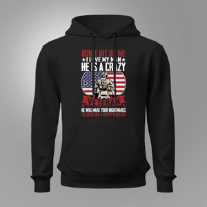 U.S. Army Proud Veteran's Wife Sassy Black Hoodie