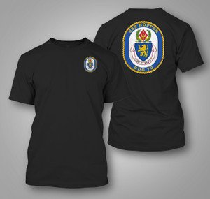 USS Hopper DDG-70 US Navy Guided Missile Destroyer Black T-Shirt