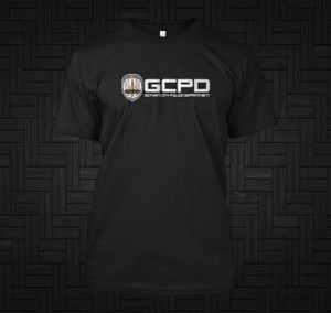 The Gotham City Police Department GCPD Logo Batman Superman Black T-shirt The Gotham City Police Department GCPD Logo Batman Superman Black T-shirt