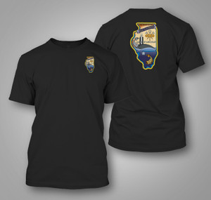 USS Illinois (SSN-786) Attack Submarine Black T-Shirt USS Illinois (SSN-786) Attack Submarine Black T-Shirt