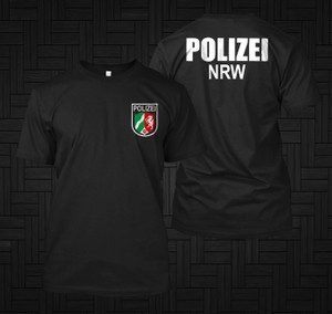 Germany Cities State Police Polizei GSG SEK Bundespolizei Landespolizei NRW Black T-shirt Germany Cities State Police Polizei GSG SEK Bundespolizei Landespolizei NRW Black T-shirt
