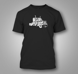 Semi Truck Peterbilt 379 Black T-Shirt Semi Truck Peterbilt 379 Black T-Shirt