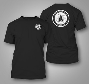United States Space Force Veteran Black T-Shirt United States Space Force Veteran Black T-Shirt