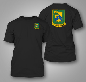 US Army 16th Cavalry Regiment Black T-Shirt