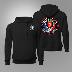 AIRBORNE PARATROOPER DEADHEAD Black Hoodie AIRBORNE PARATROOPER DEADHEAD Black Hoodie