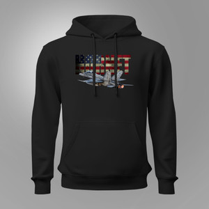 FA-18 F-18 Super Hornet Fighter Plane US Flag Black Hoodie