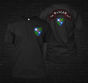 New 75th Ranger Regiment Army Rangers US Army Military Special Force Black Shirt New 75th Ranger Regiment Army Rangers US Army Military Special Force Black Shirt