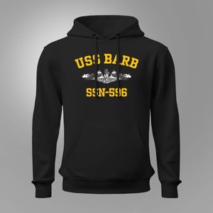 USS Barb SSN-596 U.S. Navy Attack Submarine Black Hoodie USS Barb SSN-596 U.S. Navy Attack Submarine Black Hoodie