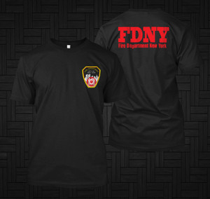 New York Firefighter Department Rescue Rare Black T-Shirt New York Firefighter Department Rescue Rare Black T-Shirt