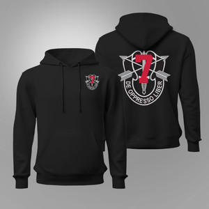 US Army 7th Special Forces Group (7th SFG) Black Hoodie US Army 7th Special Forces Group (7th SFG) Black Hoodie