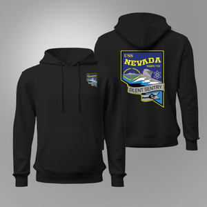 USS Nevada (SSBN-733) Ballistic Missile Submarine Black Hoodie USS Nevada (SSBN-733) Ballistic Missile Submarine Black Hoodie