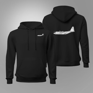 C-17 Globemaster III Outline Blueprint Diagram Black Hoodie C-17 Globemaster III Outline Blueprint Diagram Black Hoodie