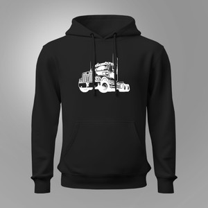 Semi Truck Western Star 49X American Truck Black Hoodie Semi Truck Western Star 49X American Truck Black Hoodie