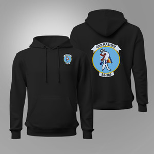 U.S. Navy USS Rasher SS-269 Submarine Black Hoodie U.S. Navy USS Rasher SS-269 Submarine Black Hoodie