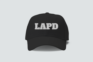 LAPD Text Embordery Black Hat Cap LAPD Text Embordery Black Hat Cap