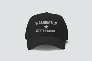 Washington State Patrol Star Embordery Black Hat Cap Washington State Patrol Star Embordery Black Hat Cap