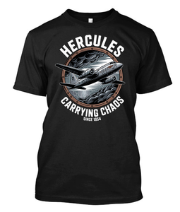 Hercules Carrying Chaos Since 1954 Black T-Shirt Hercules Carrying Chaos Since 1954 Black T-Shirt