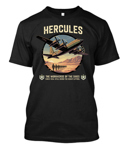 Hercules The Workhorse of the Skies Black T-Shirt Hercules The Workhorse of the Skies Black T-Shirt