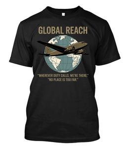 Global Reach Wherever Duty Calls Black t-Shirt