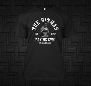 Thomas Hitman Hearns Boxing Gym Black T-shirt