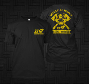 Korean Fire Service 119 Firefighter Firemen Rare Black T-shirt Korean Fire Service 119 Firefighter Firemen Rare Black T-shirt