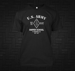 Sniper School US Army Special Forces Fort Benning Training Camp Black T Shirt Sniper School US Army Special Forces Fort Benning Training Camp Black T Shirt
