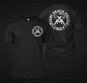 The Miami Beach Police Department SWAT Team Logo Black T-shirt
