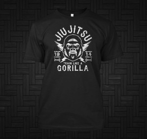 JIU JITSU - TRAIN LIKE A GORILLA Black T-Shirt