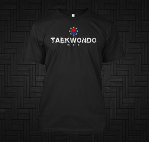 Taekwondo Text and Lettering Black T-Shirt Taekwondo Text and Lettering Black T-Shirt