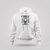Violence Combat Club Horned Skull White hoodie Violence Combat Club Horned Skull White hoodie
