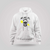 ATLACATL BIRI Battalion Cazadores El Savador Civil War Special Forces Skull and Lightning Bolt White Hoodie