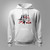 Dark F-22 Raptor American Flag White Hoodie