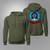 HSL-32 Invaders Navy Helicopter Anti Submarine Squadron Light flying the SH-2 Seasprite Military Green Hoodie