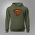 DC Comics Superman Classic Logo Military Green Hoodie DC Comics Superman Classic Logo Military Green Hoodie