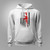 USA Distressed Flag and Gun AR-15 White Hoodie