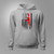 USA Distressed Flag and Gun AR-15 Sport Grey Hoodie