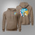 F-16 Fighting Falcon Military Fighter Jet Brown Savana Hoodie