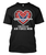 Forever an Air Force Mom Heartbeat Military Mom Black T-Shirt