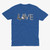 Love Weapons Tactical Gun Knife Graphic 2nd Amendment Royal T-Shirt