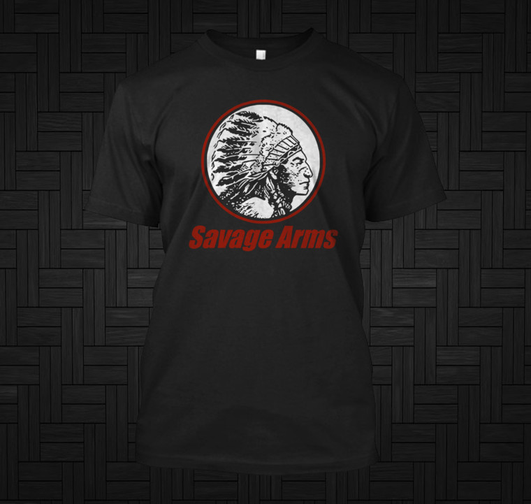 New Savage Arms Firearms Gun Logo Black T-Shirt