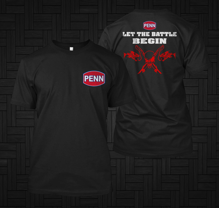 New Penn Reels Fishing ROd Black T Shirt